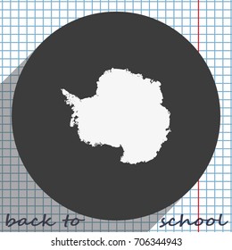 Antarctica high detailed map.