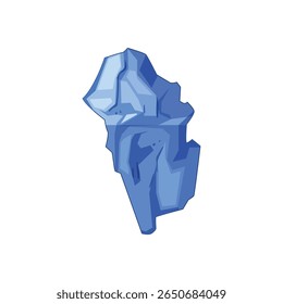desenho animado do iceberg antártico. clima derretendo, água do mar, sinal polar do iceberg antártico oceânico. símbolo isolado ilustração vetorial