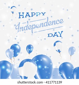 Antarctica Independence Day Patriotic Design. Balloons in Antarctica National Colors. Happy Independence Day Antarctica Vector Greeting Card.