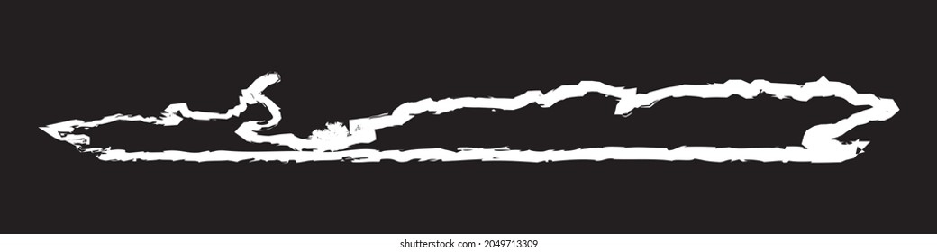 Antarctica map line Icon design white chalk. Draw a picture on the blackboard.