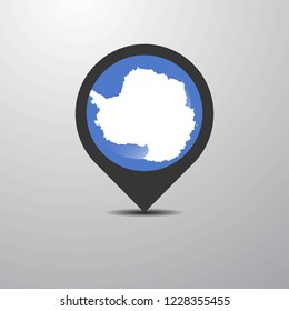 Antarctica Map Pin