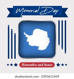 Antarctica Memorial Day Vector Illustration