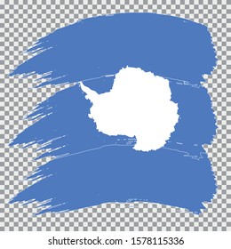 Antarctica national flag brush vector on transparent background.