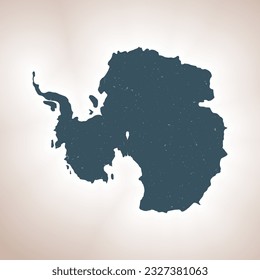 Antarctica shape on gradient background. Country map with scratch texture . Antarctica vibrant poster. Beautiful vector illustration.