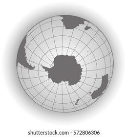 Antarctica and South Pole map. Antarctica, Australia, America, Africa. Earth globe. Worldmap. Elements of this image furnished by NASA