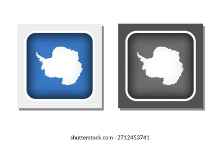Symbol für die abgerundete Flagge der Antarktis