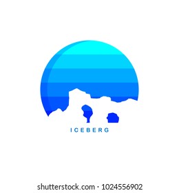antarctica theme ice berg logo template vector