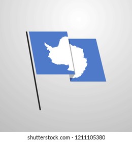 Antarctica waving flag