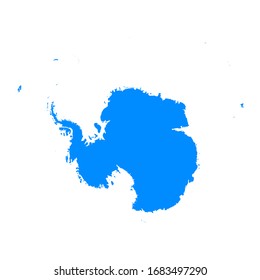 Antartica Continent maps in blue color