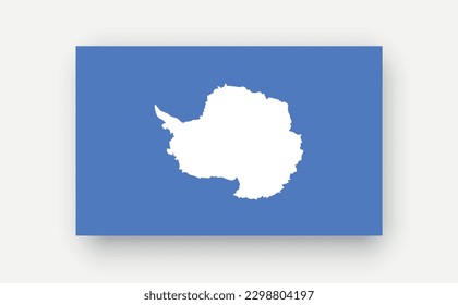 Antartica .Detailed flag on white background. Vector illustration