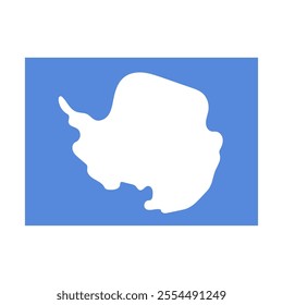 Antartica Flag vector illustration. Simple flag Antartica icon emoji design.