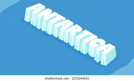 Antartica isometric vector wallpaper  graphic