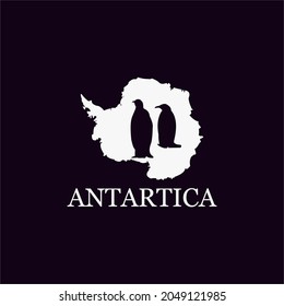 Antartica Logo. Silhouette Desaign Vector Illustration For Logo Or Icon 