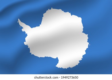 Antartica Waving Flag Vector Editable