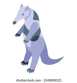 Anteater baby icon isometric vector. Australia giant. Happy animal