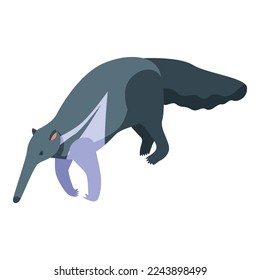 Anteater icon isometric vector. Ant giant. Forest animal