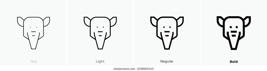 anteater icon. Thin, Light Regular And Bold style design isolated on white background