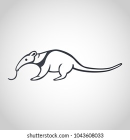 Anteater logo icon design, vector illustration