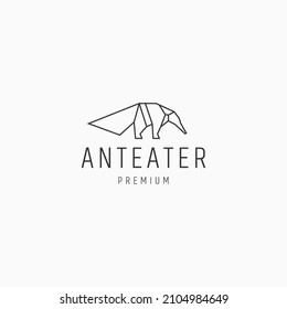 Anteater logo vector icon design template