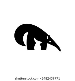 Anteater silhouette vector logo illustration