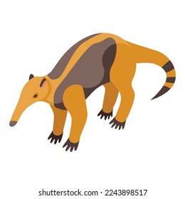 Anteater tongue icon isometric vector. Giant baby. Wildlife mammal