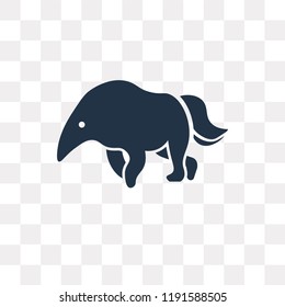 Anteater vector icon isolated on transparent background, Anteater transparency concept can be used web and mobile