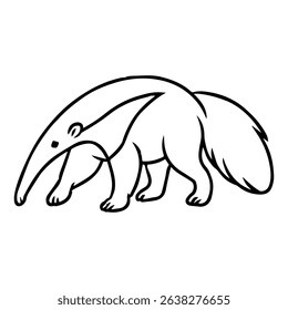 anteater vector realistic line icon on white background
Vector line icon animal, wildlife