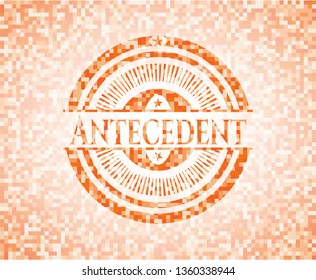 Anekdote orangefarbene Mosaikmarke mit Hintergrund