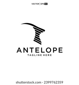 Antelope animal logo icon design template