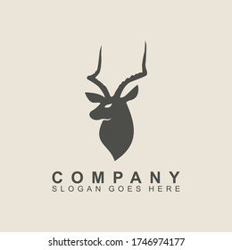 Antelope Animal Logo Vector Design Template