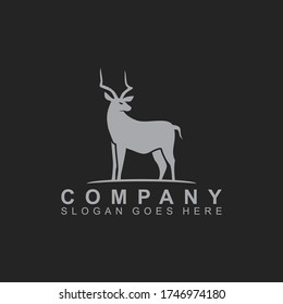Antelope Animal Logo Vector Design Template