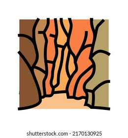 Antelope Canyon Color Icon Vector. Antelope Canyon Sign. Isolated Symbol Illustration