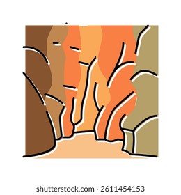 antelope canyon color icon vector. antelope canyon sign. isolated symbol illustration
