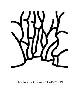 antelope canyon line icon vector. antelope canyon sign. isolated contour symbol black illustration