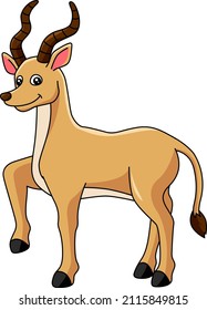 Antelope Cartoon Clipart Vector Illustration