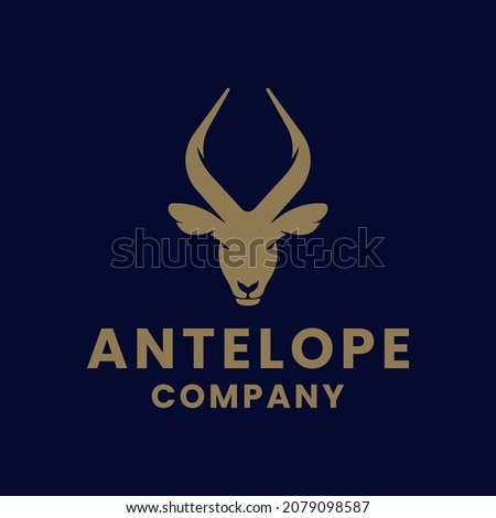 Antelope Head Icon Design. Antelope Hunter Icon.