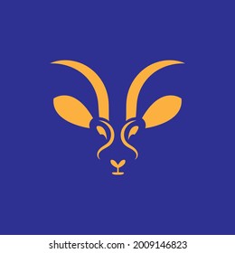 antelope head icon vector illustration template design