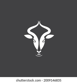 antelope head icon vector illustration template design