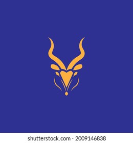 antelope head icon vector illustration template design