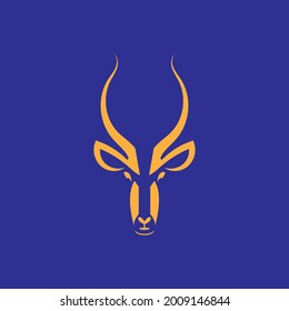 antelope head icon vector illustration template design