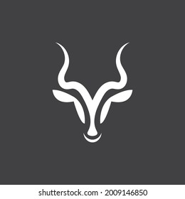 antelope head icon vector illustration template design