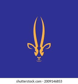 antelope head icon vector illustration template design