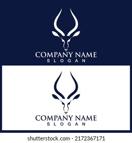 antelope head icon vector illustration template design