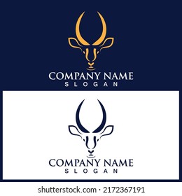 antelope head icon vector illustration template design