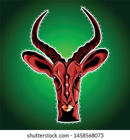 Antelope Head illustration art vector