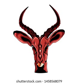 Antelope Head illustration art vector