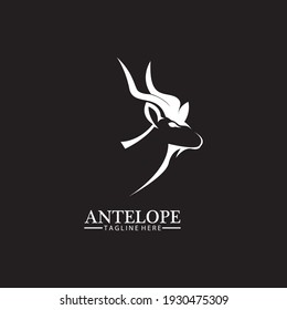 Antelope head logo vector icon illustration design template