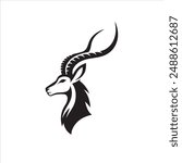 antelope head logo vector illustration