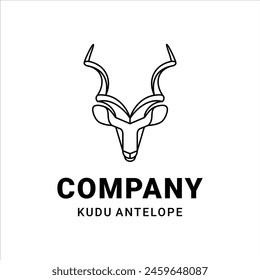 Antelope head with modern line style design