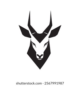 Antelope Head silhouette Logo EPS file